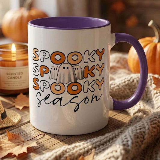 Spooky Season Mug, Cute Ghost Halloween Coffee Mug, Spooky Season Gift, Halloween Mug for Her, Ghost Coffee Cup, Cute Halloween Mug