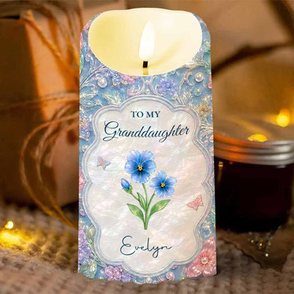 Personalized To My Granddaughter Once Upon A Time LED Candle, I Love You Candle For Her, Gift For Granddaughter From Grandma