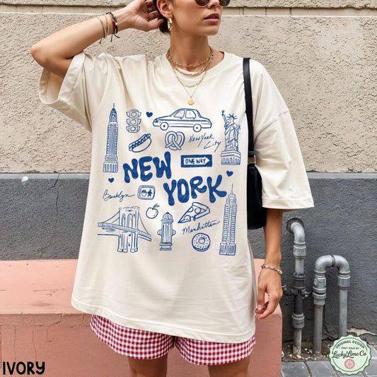 Comfort Colors® New York Shirt, NYC Shirt, New York City Tshirt, Vacation Shirt, Travel Shirt, Bachelorette Party Shirt, New York Travel Tee