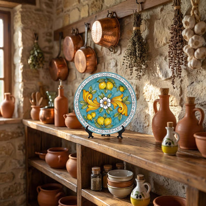 Rustic Italian Villa Style Decor Inspired By Sorrento Lemons Ceramic Display Plate