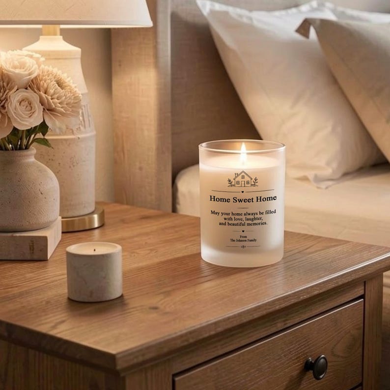 Personalized Housewarming Gift | New Home Candle | Custom First Home Present for Neighbor, Realtor Closing Gift