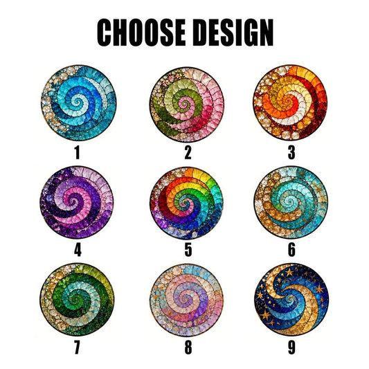Rainbow Spiral Stained Glass Suncatcher Rainbow Window Hanging Rainbow Glass Art Birthday Gift for Mom