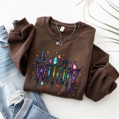 Halloween Witch Sweatshirt, Funny Witch Sweatshirt, Halloween Women Shirt, Witchy Vibes Sweatshirt, Witchy Things Shirt, Halloween Gift
