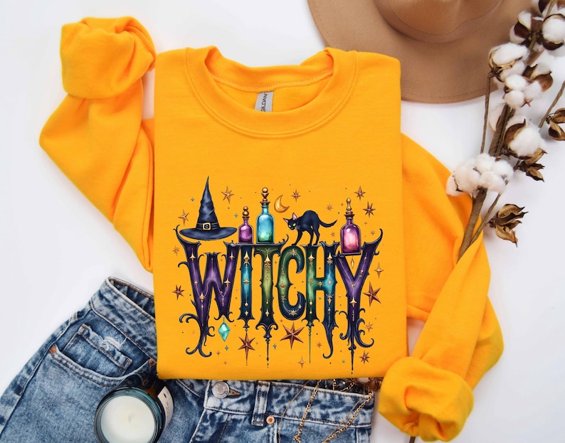 Halloween Witch Sweatshirt, Funny Witch Sweatshirt, Halloween Women Shirt, Witchy Vibes Sweatshirt, Witchy Things Shirt, Halloween Gift