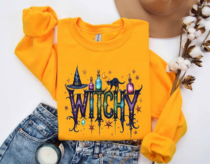 Halloween Witch Sweatshirt, Funny Witch Sweatshirt, Halloween Women Shirt, Witchy Vibes Sweatshirt, Witchy Things Shirt, Halloween Gift