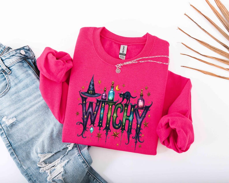 Halloween Witch Sweatshirt, Funny Witch Sweatshirt, Halloween Women Shirt, Witchy Vibes Sweatshirt, Witchy Things Shirt, Halloween Gift