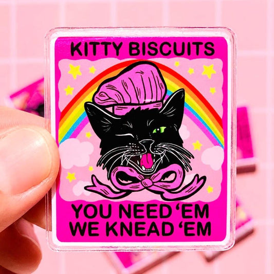Black Cat Magnet Meme Funny Fridge Decor Cat Themed Gift Unhinged Humor GenZ Weird Magnet Hilarious Present Roommate College Dorm Decor Cute