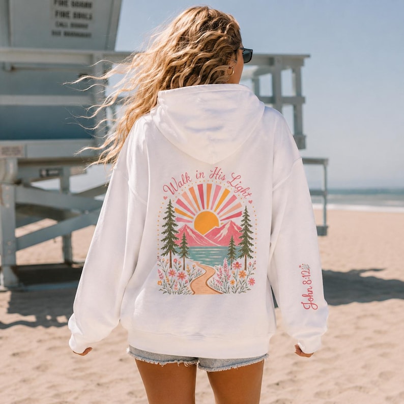 Bible Verse Hoodie Christian Sweatshirt Teen Girl Youth Camp Faith Clothing Inspirational Gift Teenage Daughter Spiritual Wear Scripture