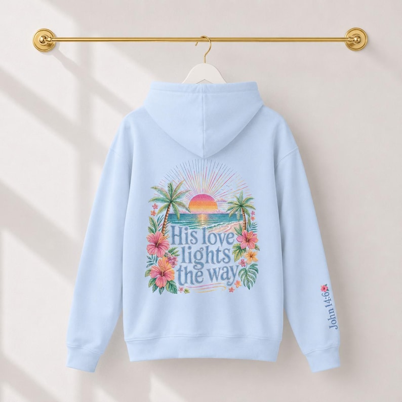 Bible Verse Hoodie Christian Women Faith Inspired Pullover Sweatshirt Teen Girl Youth Group Shirt Religious Camp Apparel Jesus Love Theme