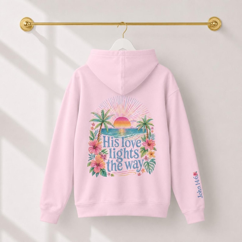 Bible Verse Hoodie Christian Women Faith Inspired Pullover Sweatshirt Teen Girl Youth Group Shirt Religious Camp Apparel Jesus Love Theme
