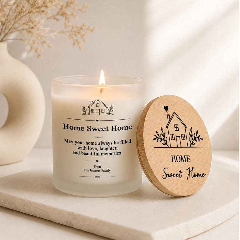 Personalized Housewarming Gift | New Home Candle | Custom First Home Present for Neighbor, Realtor Closing Gift