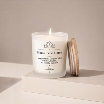 Personalized Housewarming Gift | New Home Candle | Custom First Home Present for Neighbor, Realtor Closing Gift