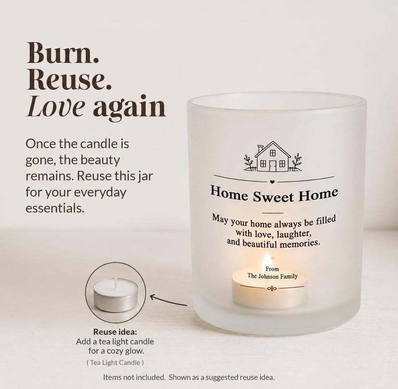 Personalized Housewarming Gift | New Home Candle | Custom First Home Present for Neighbor, Realtor Closing Gift
