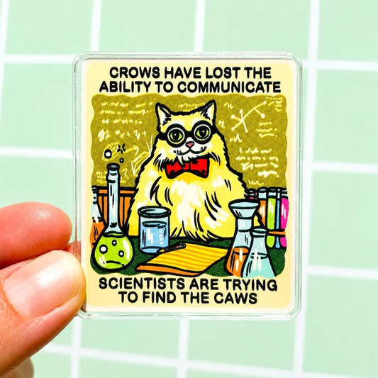 Cat Magnet Cute Sarcastic Gift Girlfriend Bestie Humor Funny Fridge Magnet Unhinged Cat Themed Gift Vet Tech Veterinarian Weird Stuff Nerdy