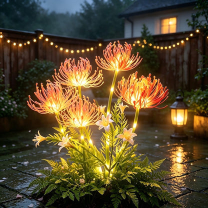 2 Pack Solar Glowing Flower Lights Outdoor Waterproof LED Garden Stake Lights Decorative Yard Patio Pathway Lawn Gifts For Women Mom