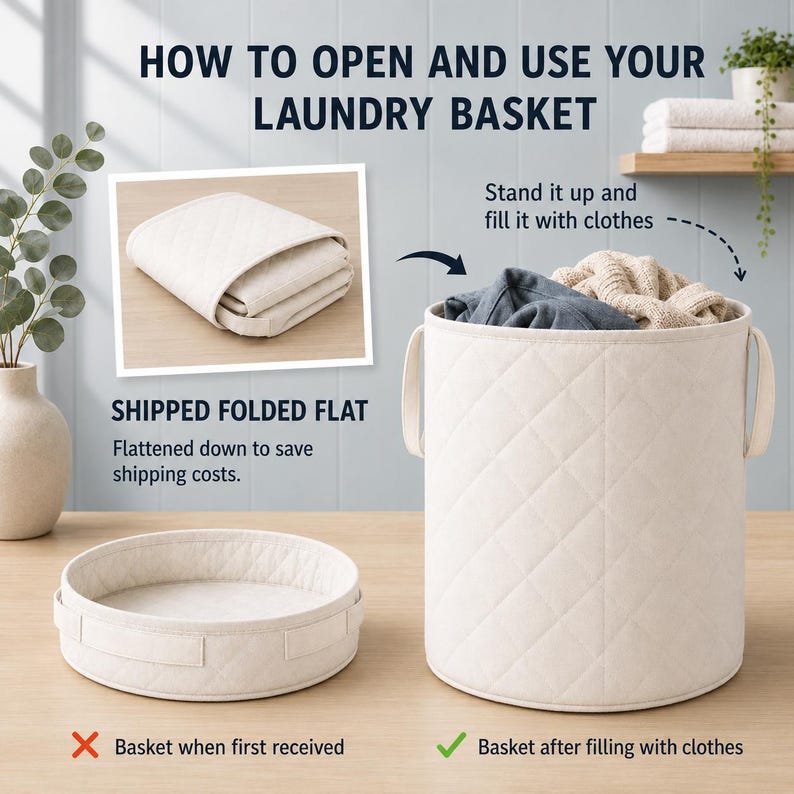 Quilted Cats Storage Basket, Cat Lover Laundry Hamper, Fabric Home Organization