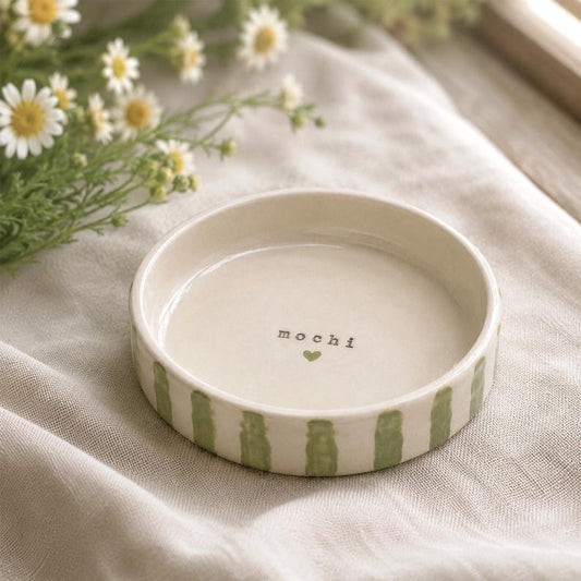 Personalized Ceramic Pet Bowl, Handmade Dog Cat Food Dish, Custom Name Color Size