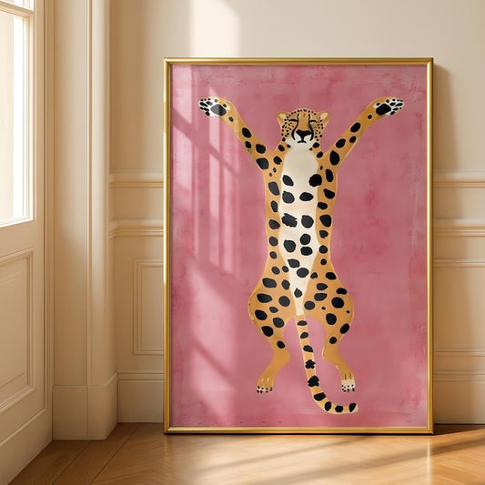 Blurred Pink Leopard Print - Funky Kitchen Wall Art -  Eclectic Prints - Maximalist Decor