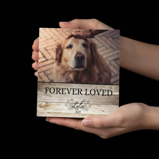 Personalized Dog memorial gift for Pet Owner Gift Dog loss plaque Wood photo Frame Custom gift Memorial Keepsake for Dog Sympathy Photo