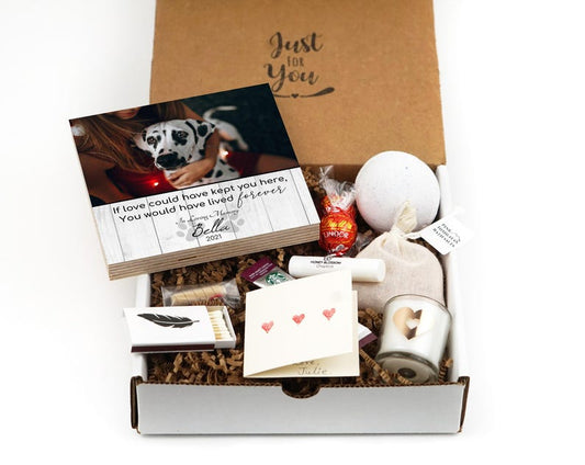 Personalized Pet Sympathy Gift - Memorial Frame 4" or 6" - Dog Memorial Gift - Dog Loss Gift Box - Dog Memorial Frame - Spa Gift Box