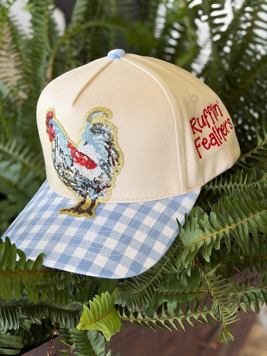 Sequin Chicken Trucker Hat | Chicken Mama Hat | Rufflin’ Feathers Hat | Farm Life Hat | Cute Chicken Lover Gift