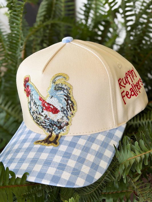 Sequin Chicken Trucker Hat | Chicken Mama Hat | Rufflin’ Feathers Hat | Farm Life Hat | Cute Chicken Lover Gift