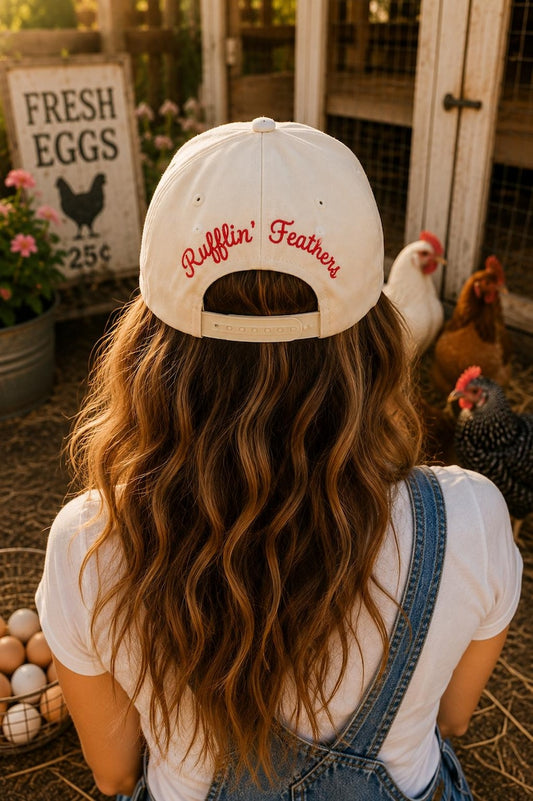 Chicken Mama Hat | Backyard Chicken Hat | Rufflin’ Feathers Hat | Farm Life Hat | Cute Chicken Lover Gift