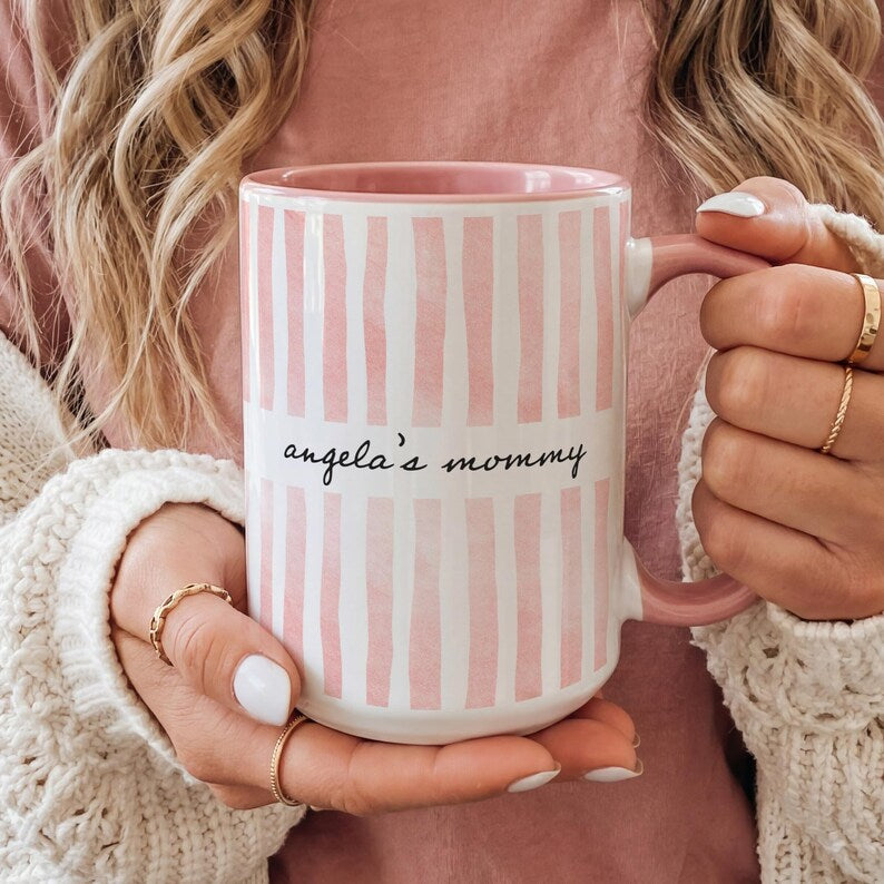New Mom Mug, Grandma Mug, Pregnancy Announcement Gift, Custom Grandchild Name Coffee Cup, New Parent Gift, Mother's Gift, Future Mom Gift