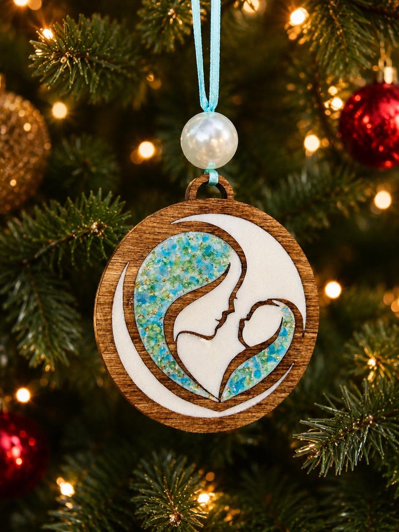 Wooden Breastmilk Ornament, Motherhood Keepsake, Breastfeeding Milestone Christmas Decoration