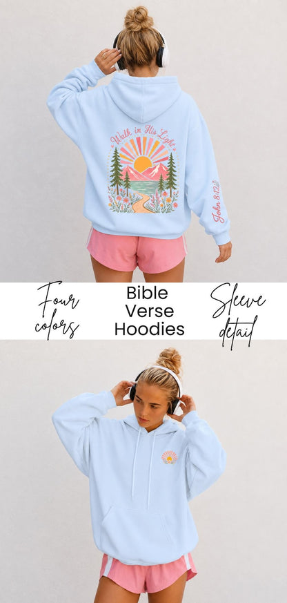 Bible Verse Hoodie Christian Sweatshirt Teen Girl Youth Camp Faith Clothing Inspirational Gift Teenage Daughter Spiritual Wear Scripture