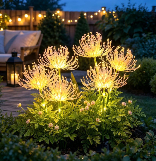 2 Pack Solar Glowing Flower Lights Outdoor Waterproof LED Garden Stake Lights Decorative Yard Patio Pathway Lawn Gifts For Women Mom