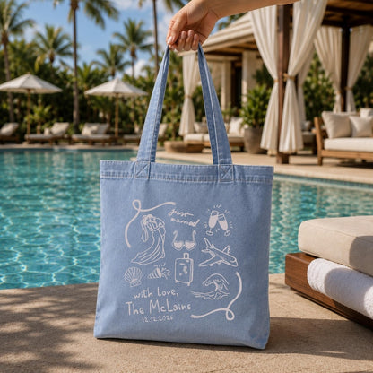 Destination Wedding Welcome Bags, Wedding Guest Favors, Wedding Tote Bags, Custom Wedding Favors, Beach Wedding Bag, Custom Tote Bags