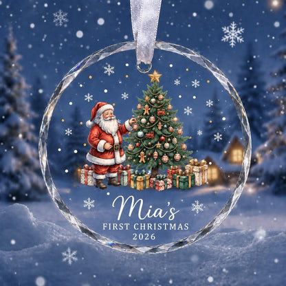Personalized Baby’s First Christmas Ornament 2026, Baby First Christmas Keepsake, Newborn Baby Gift, Custom Name Ornament, Xmas Tree Decor