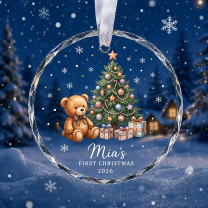 Personalized Baby’s First Christmas Ornament 2026, Baby First Christmas Keepsake, Newborn Baby Gift, Custom Name Ornament, Xmas Tree Decor
