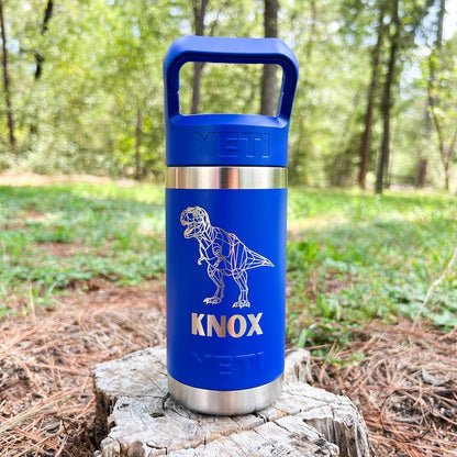 Personalized Kids Custom Yeti Rambler Jr Water Bottle Engraved Insulated Tumbler Back to School Gift Idea for Children 20 Theme Options