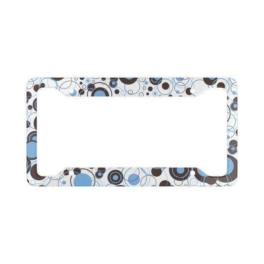Y2K Circles License Plate Frame — Black, Blue, or Pink Car Accessories