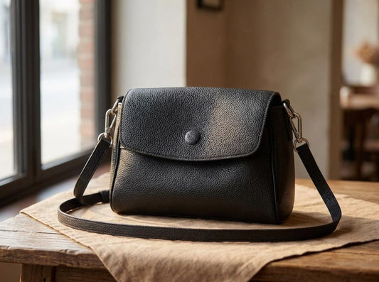 Small Leather Purse, Leather Crossbody Bag, Top Grain Leather Bag, Minimalist Everyday Purse, Cute Shoulder Bag, Gift For Her
