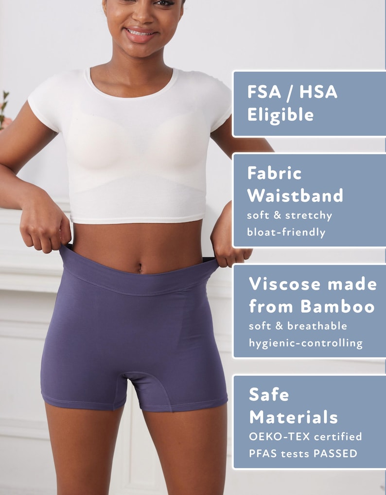 Goat Union Overnight Period Sleep Shorts: Heavy Flow, Leakproof Bamboo Viscose