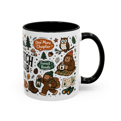 Sasquatch Book Club Mug, Bigfoot Coffee Mug, Funny Book Lover Gift, Reader Mug Gift, Cryptid Mug, Books and Campfires Mug, Forest Reads