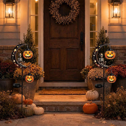 Solar Halloween Garden Stake,Ghost Pumpkin Lanterns Yard Light, Outdoor Fall Pathway Decor, Holiday Garden Gift, Halloween Gift
