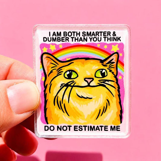 Funny Orange Cat Pink Magnet Hillarious Cat Owner Gift Vet Tech Locker Magnet Cat Lover Decor Cute Gift Cat Themed Fridge Decor Dopamine