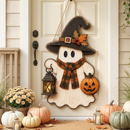 Ghost Halloween Wood Sign, Cute Wooden Ghost Decor, Rustic Fall Shelf Sitter, Farmhouse Halloween Table Decor, Spooky Autumn Gift