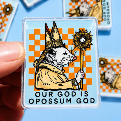 Funny Possum Magnet Opposum Gift Idea Possum Lover Decor Fridge Irreverent Humor Ironic Gift Youth Pastor Goofy Locker Magnet Catholic Humor