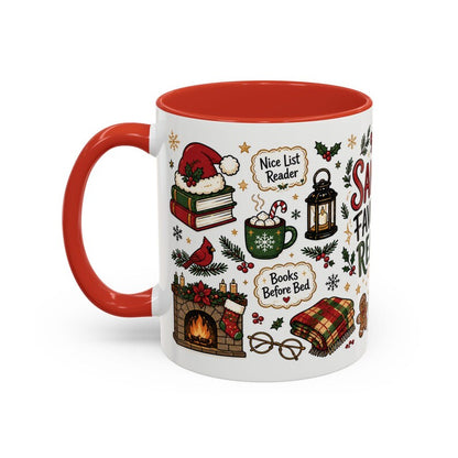 Santa's Favorite Reader Mug, Funny Bookworm Christmas Mug, Nice List Reader Gift, Cozy Book Lover Mug, Christmas Reading Mug