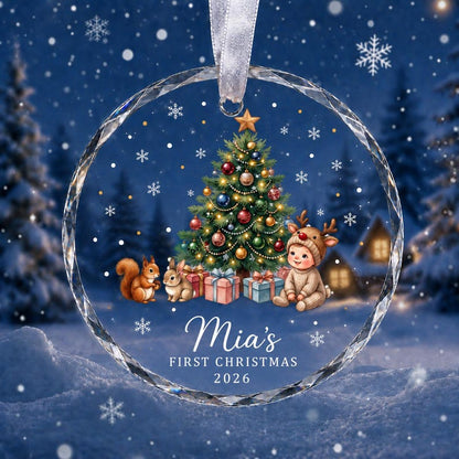 Personalized Baby’s First Christmas Ornament 2026, Baby First Christmas Keepsake, Newborn Baby Gift, Custom Name Ornament, Xmas Tree Decor