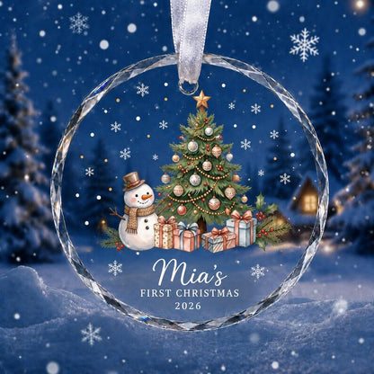 Personalized Baby’s First Christmas Ornament 2026, Baby First Christmas Keepsake, Newborn Baby Gift, Custom Name Ornament, Xmas Tree Decor
