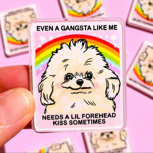 Funny Dog Magnet Pink Fridge Decor Cute Dopamine Decor Hilarious Cubicle Decor Cutecore Locker Magnet Maltese Owner Gift Sarcastic Humor