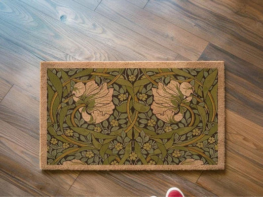 Vintage Floral Doormat, Greenery Welcome Mat, Boho Porch Decor, New Home Gift