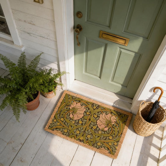 Vintage Floral Doormat, Greenery Welcome Mat, Boho Porch Decor, New Home Gift