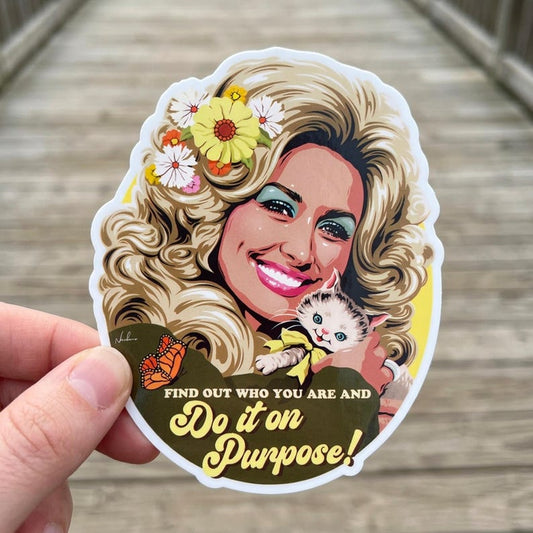 Dolly: Do It On Purpose Sticker, Dolly Remember, 1946–2026 Country Music Legend Tribute Stickers, Kiss-cut Sticker, Logo Vinyl Stickers